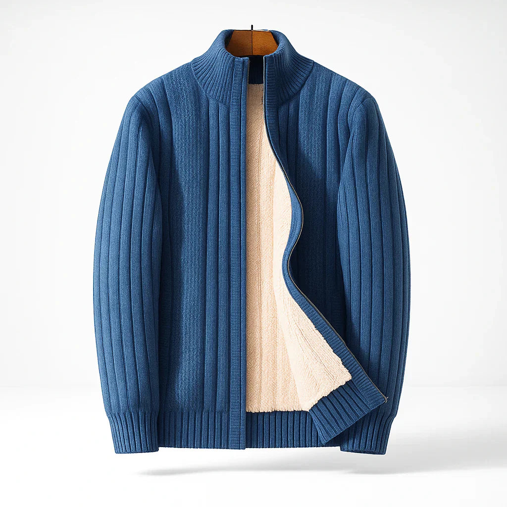 Mathias - Veste Polaire Cachemire et Laine Côtelée