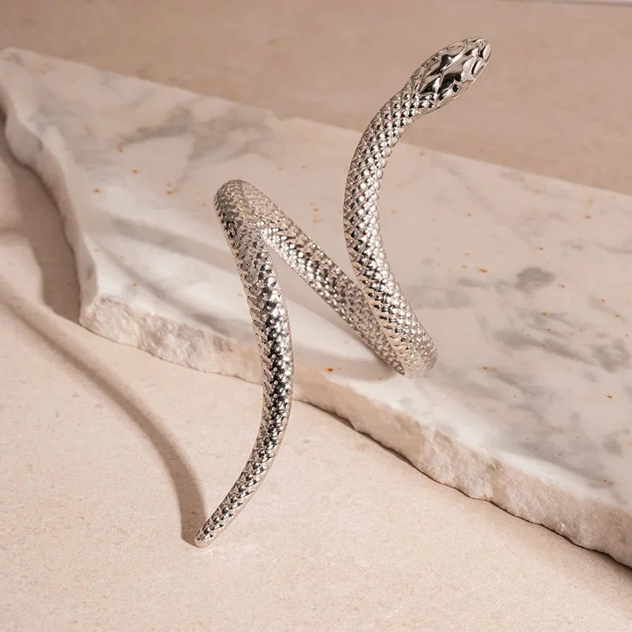 Vipera - Set de Pulsera y Anillo Serpiente Ajustables Hecho a Mano