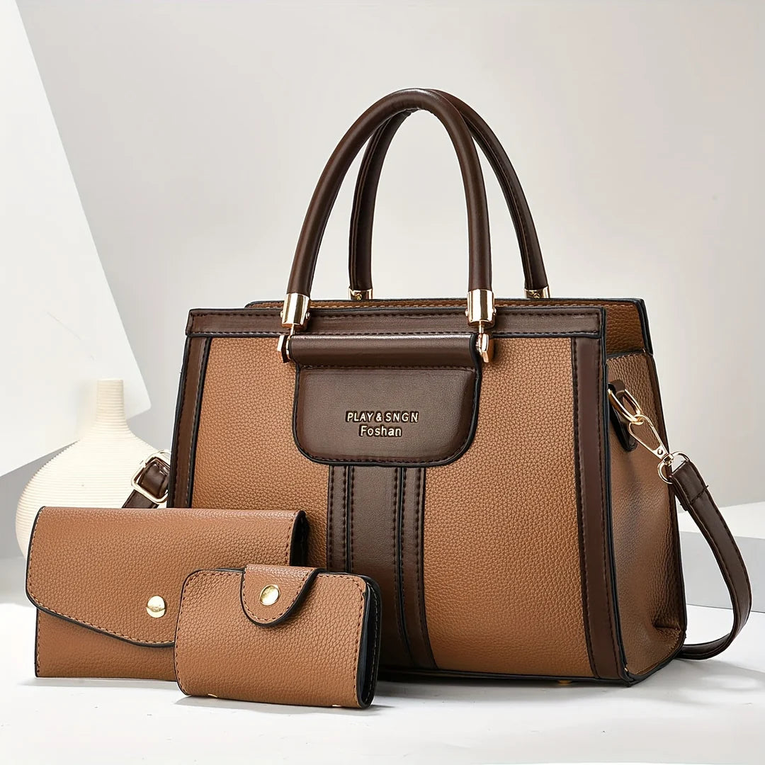 Mallia - Conjunto de Bolsos de Cuero 3pzs Elegante