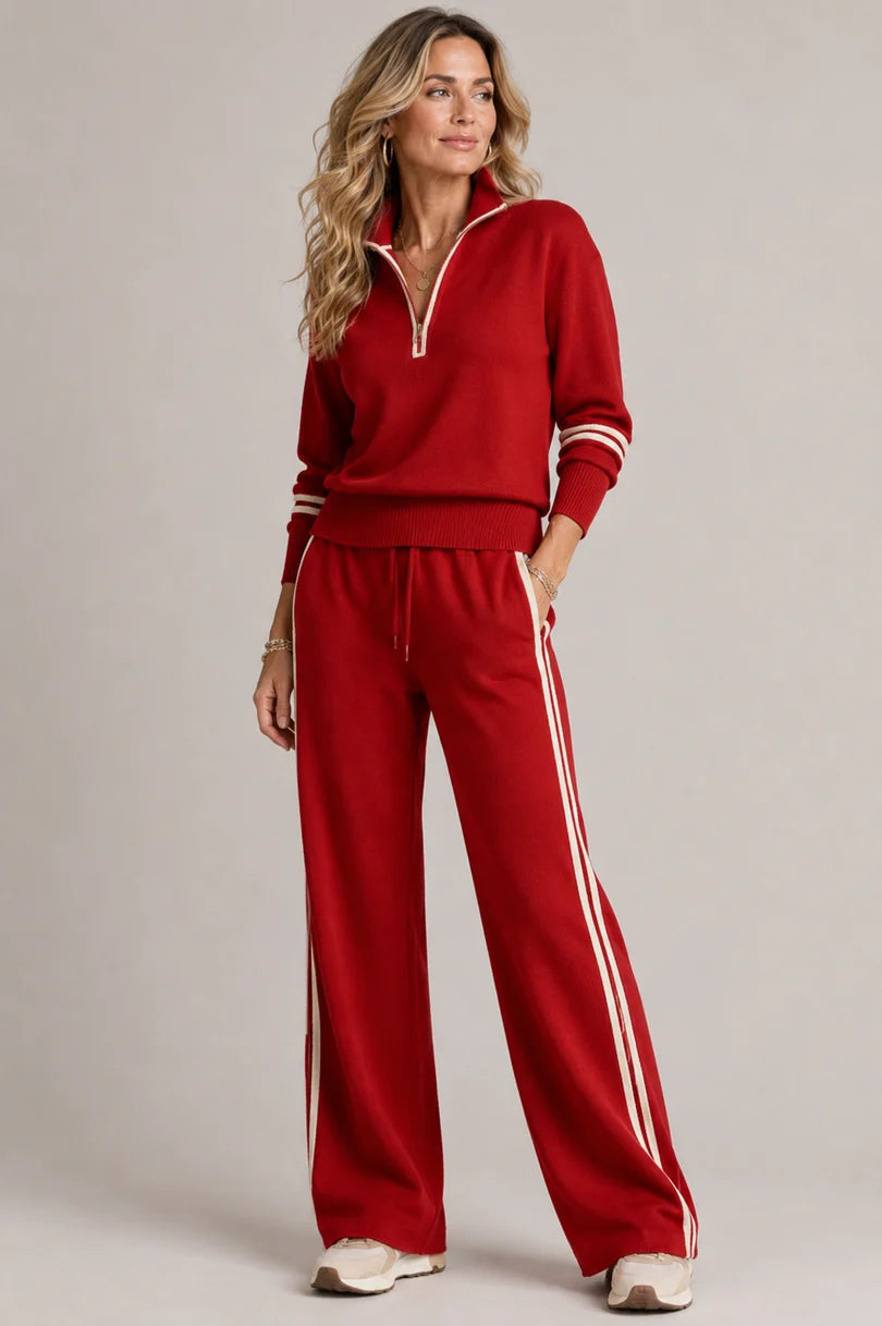 Safiya - Conjunto a Juego Casual de Punto Fino