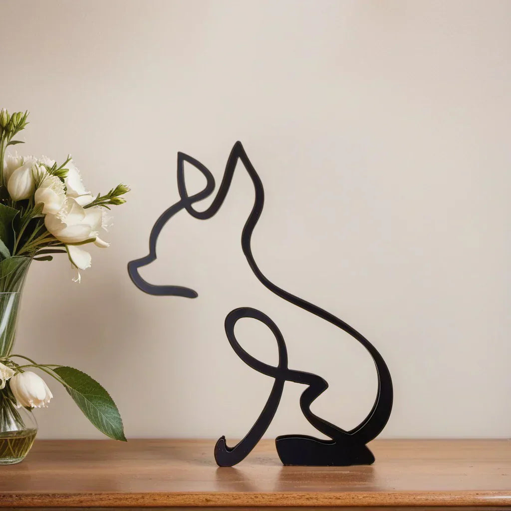 Skund™ - Hunderrace Line Art Skulptur