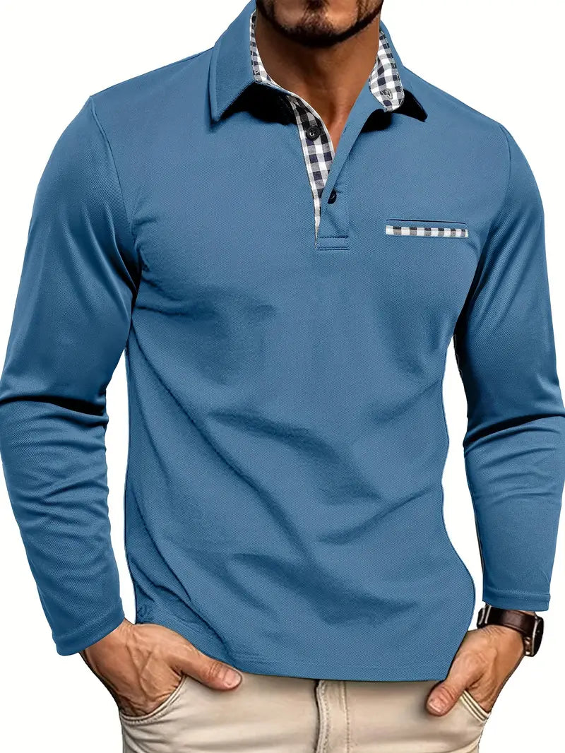 Estevan - Polo Premium con Detalles a Cuadros