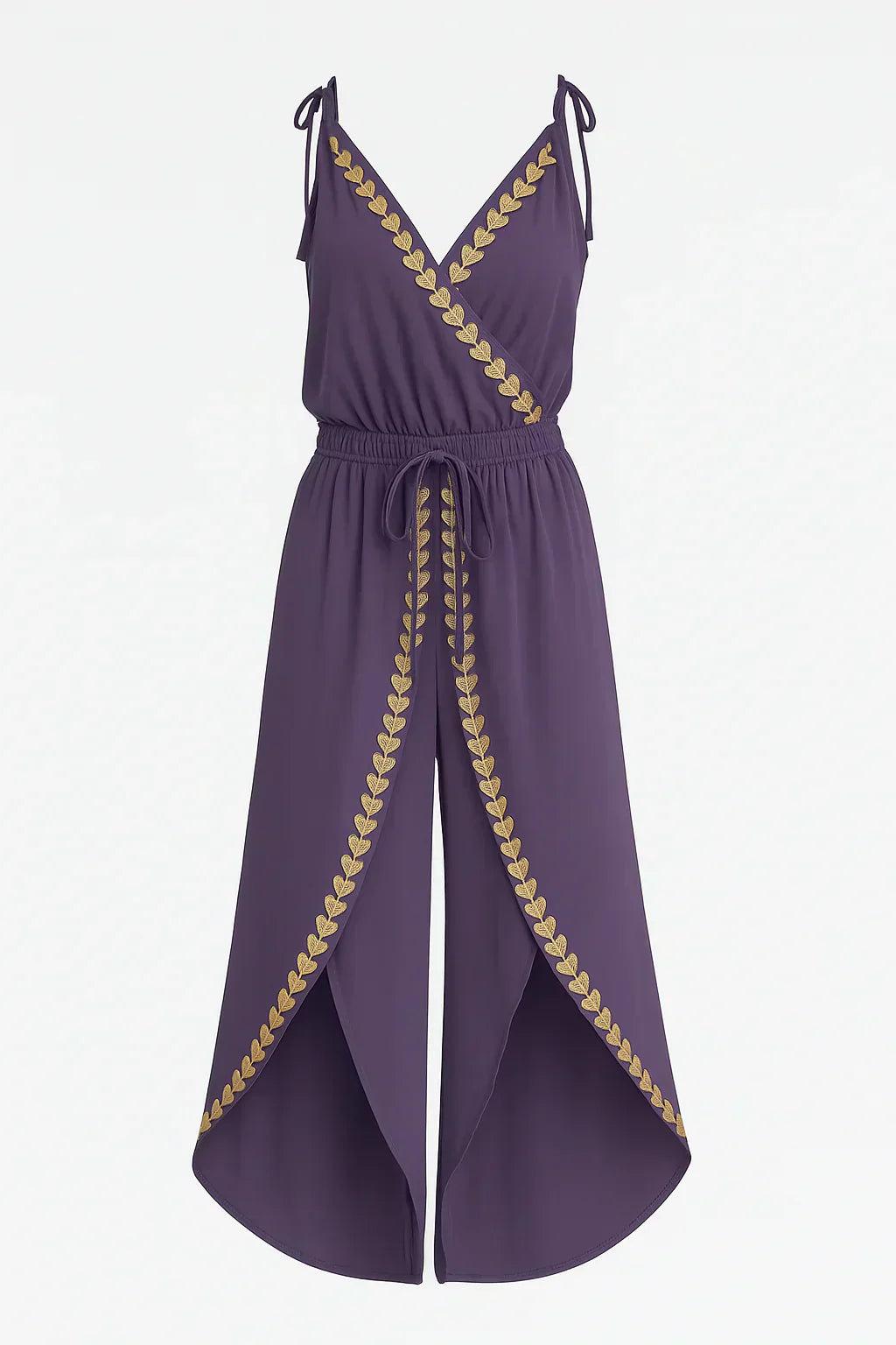 Hermine - Luksuriøs Jumpsuit med Gyldne Detaljer