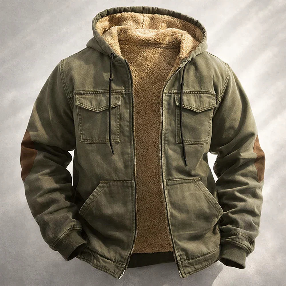 Gishto - Chaqueta de Felpa Estilo Cargo Confiable