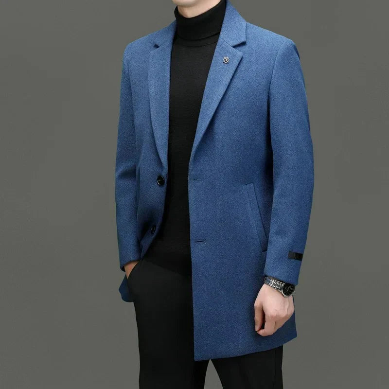 Arthur - Elegantní Dlouhý Vlněný Kabát