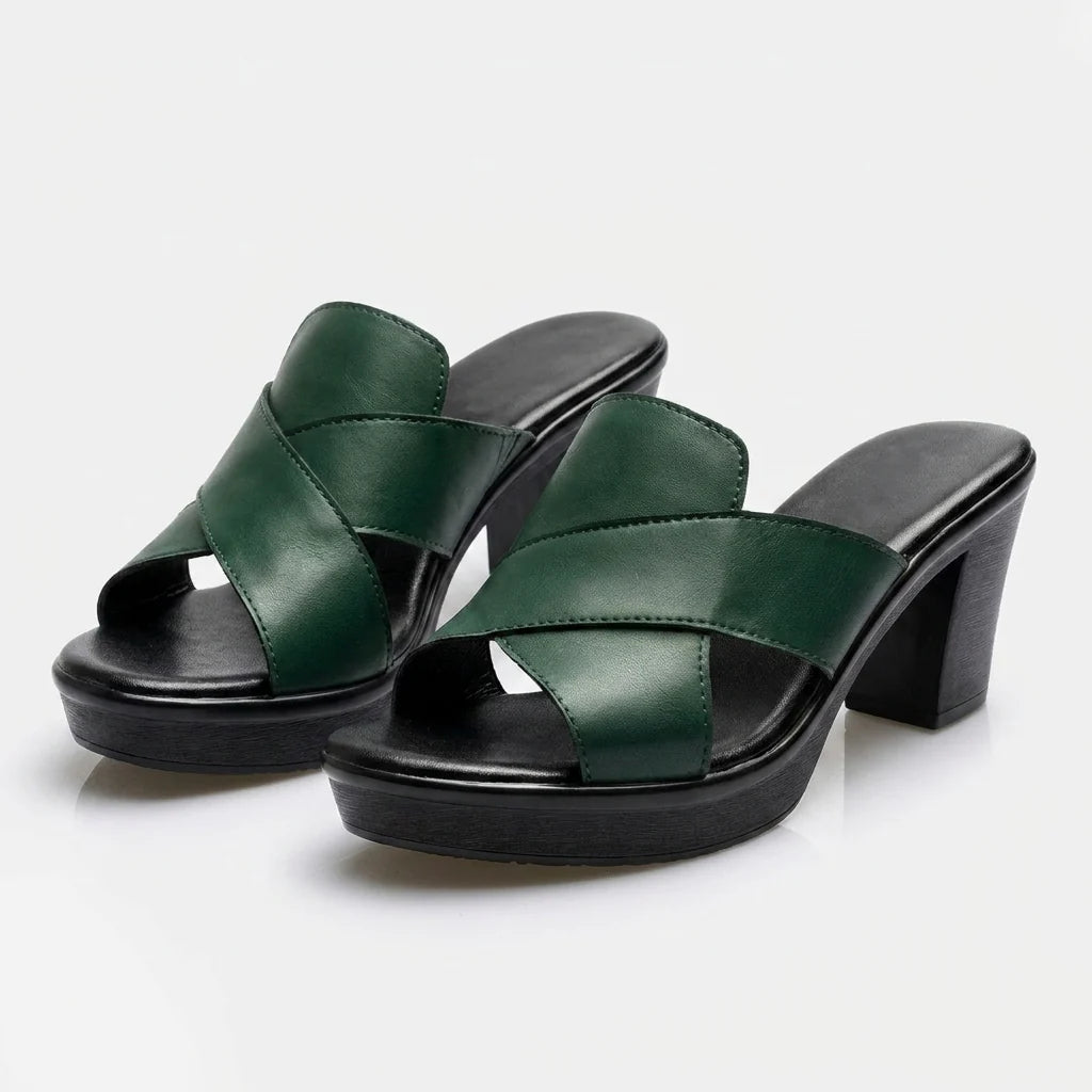 Nesrine - Sandalias Elegantes de Tacón Ancho Cómodo