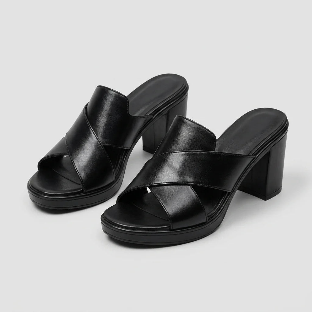 Nesrine - Sandalias Elegantes de Tacón Ancho Cómodo
