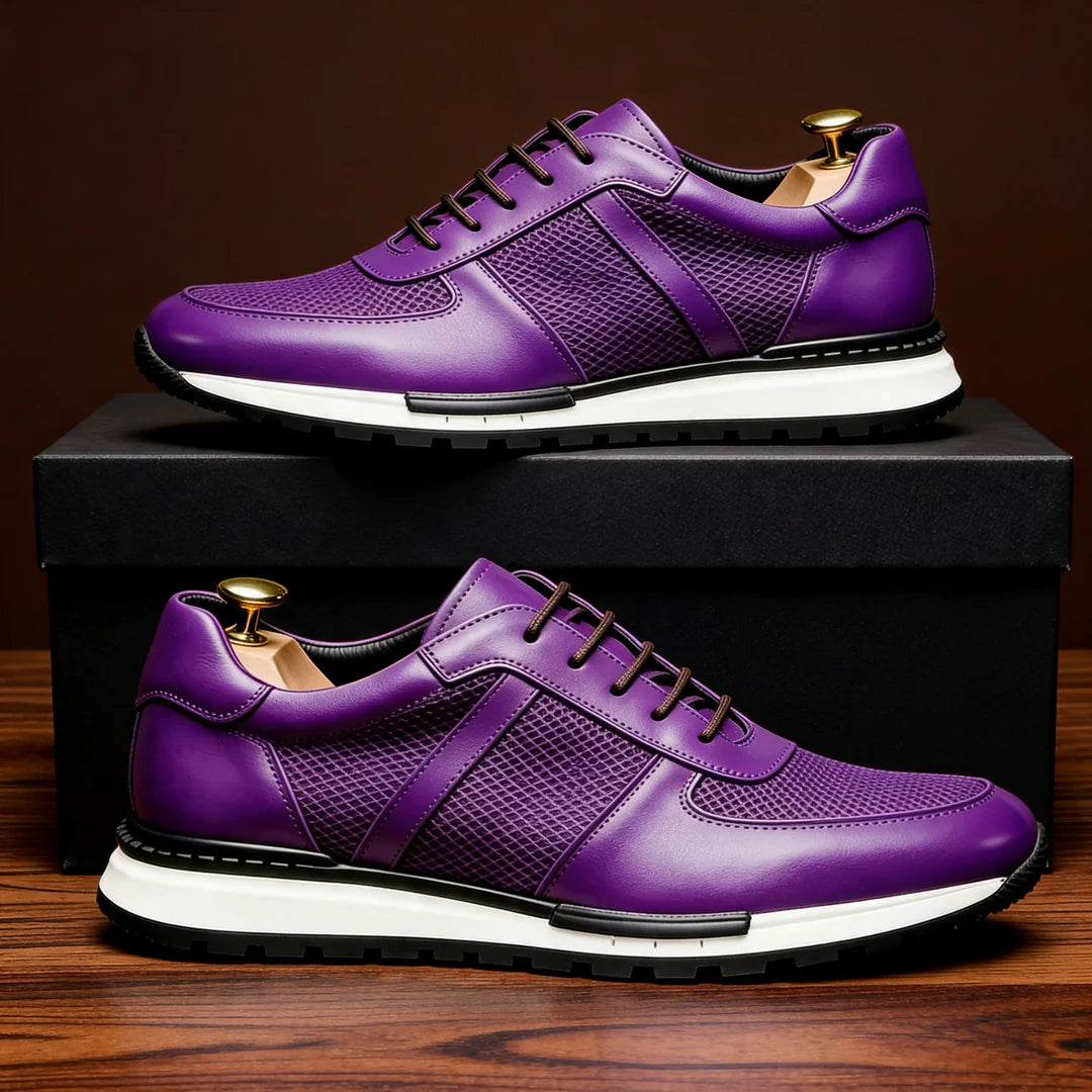 Nils - Zapatillas Masculinas Cómodas Ortopédicas de Cuero