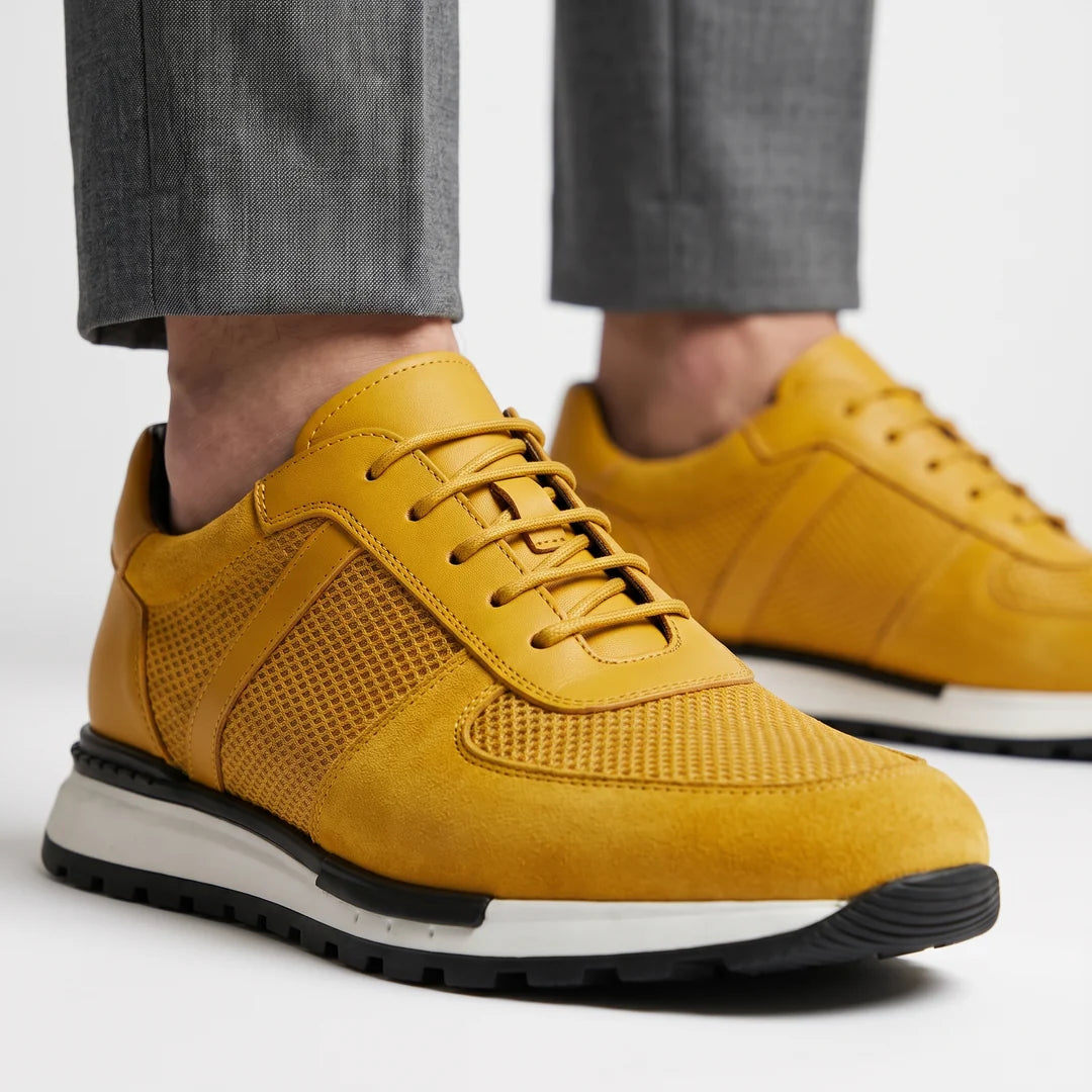 Nils - Zapatillas Masculinas Cómodas Ortopédicas de Cuero