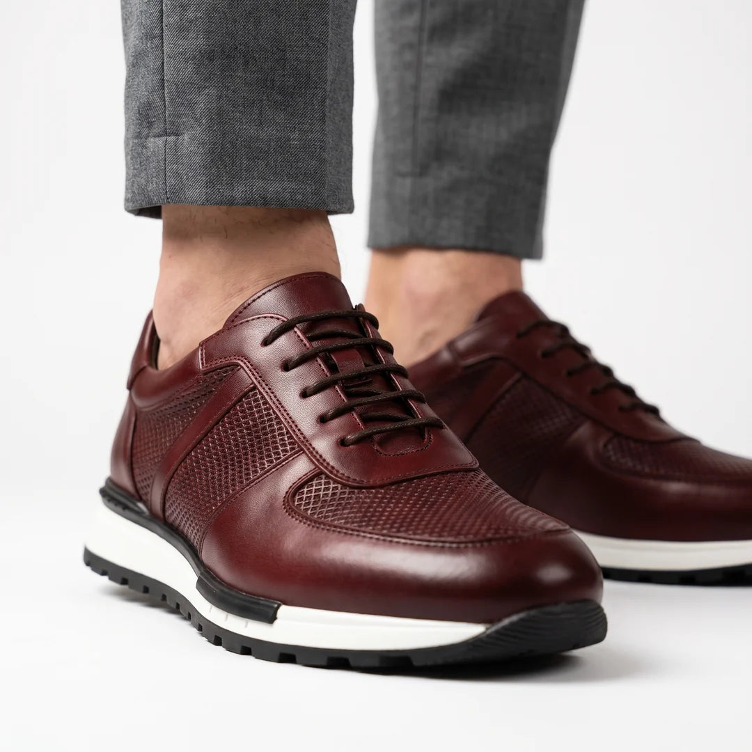 Nils - Zapatillas Masculinas Cómodas Ortopédicas de Cuero