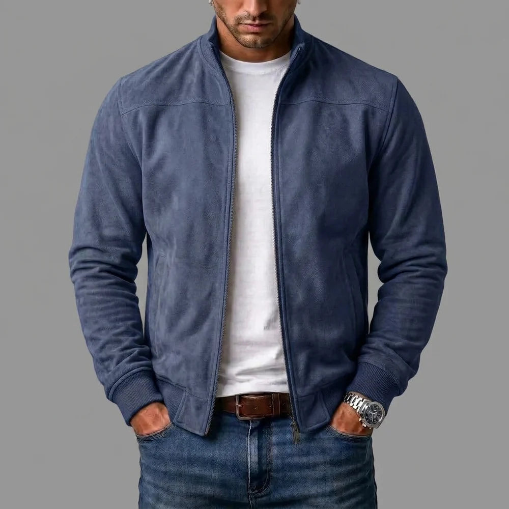 Jayson - Chaqueta Bomber de Ante Casual