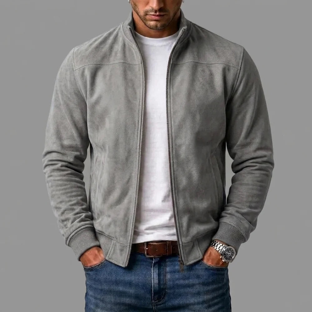 Jayson - Chaqueta Bomber de Ante Casual