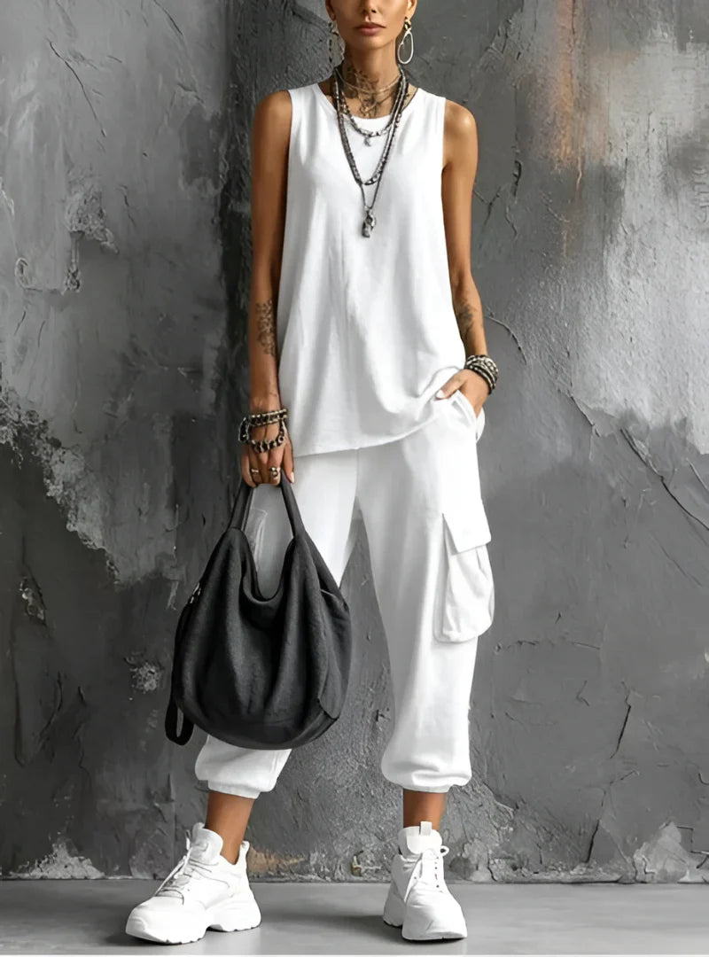 Lubiana - Conjunto Sport Casual con Bolso de Algodón
