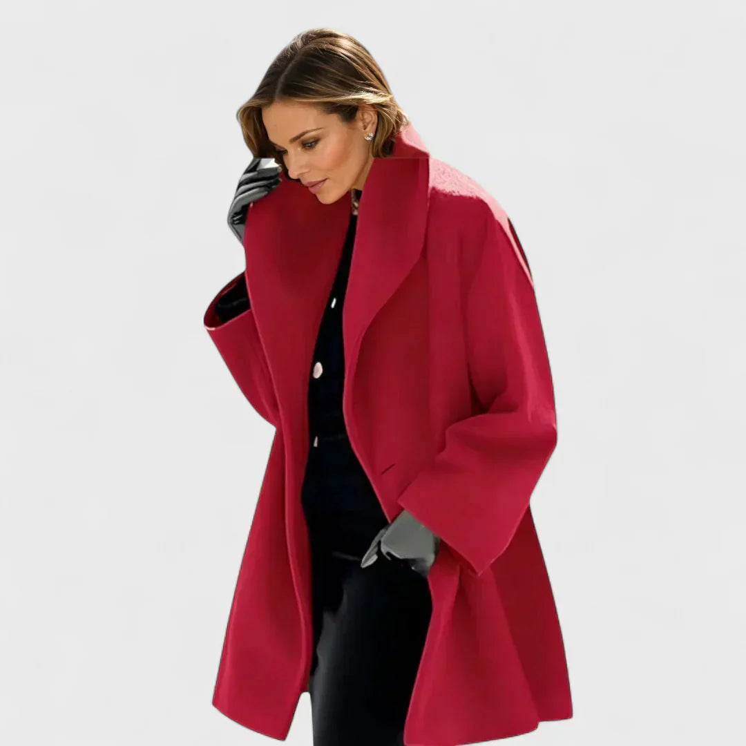 Constance - Elegantní Polodlouhý Vlněný Kabát