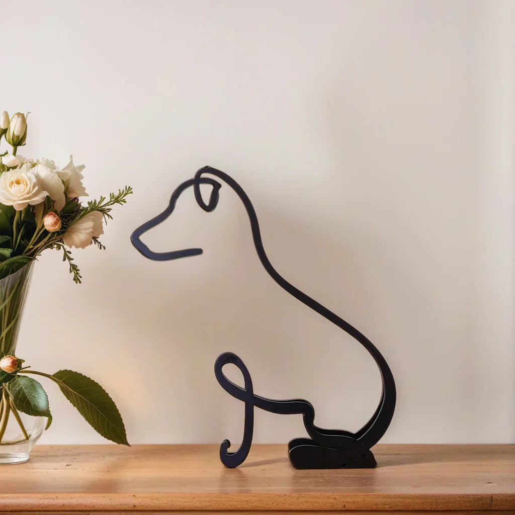 Skund™ - Hunderrace Line Art Skulptur