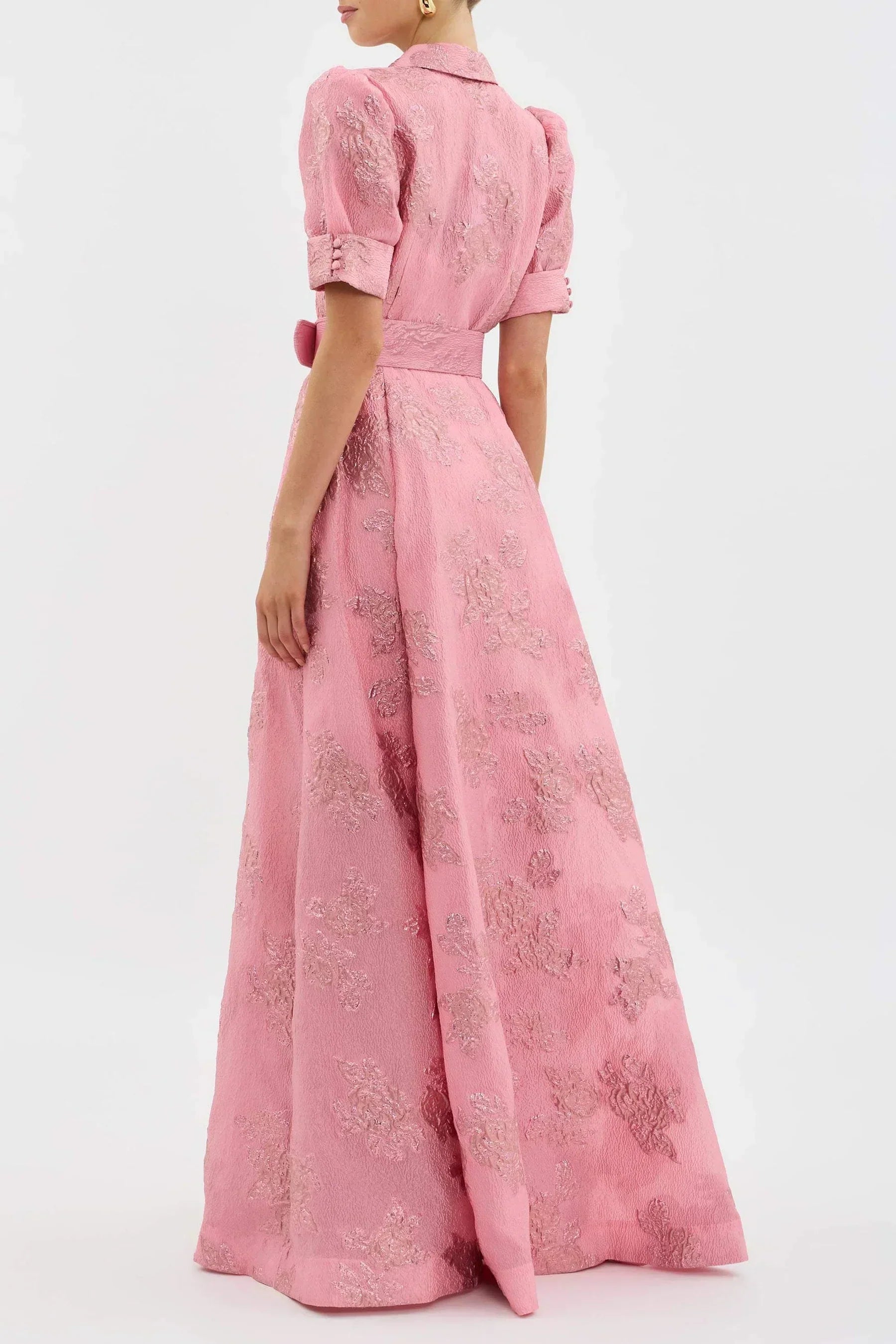 Bethany - Robe Couture Brodée à Ceinture