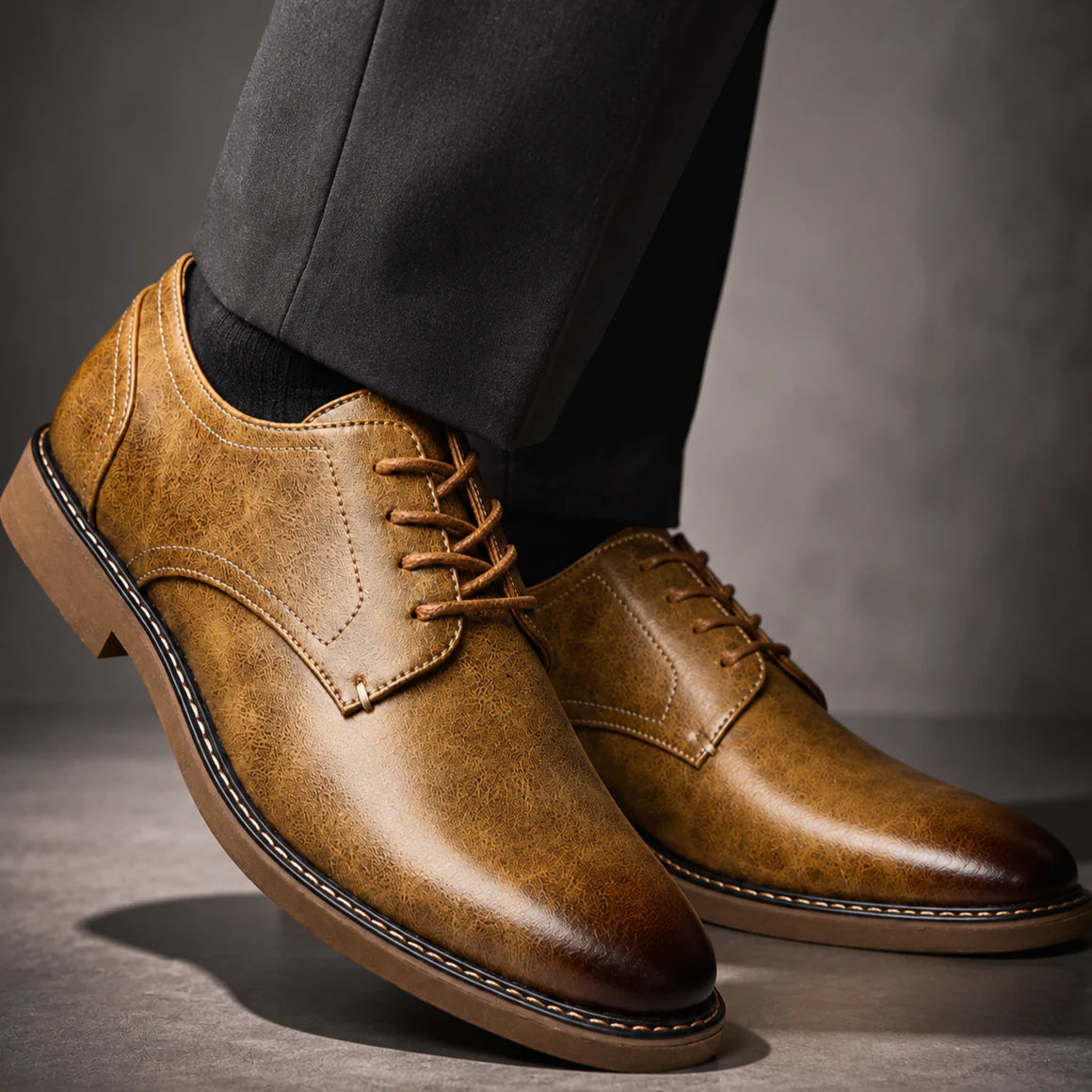 Lionel - Zapatos Derby Elegantes de Cuero Genuino