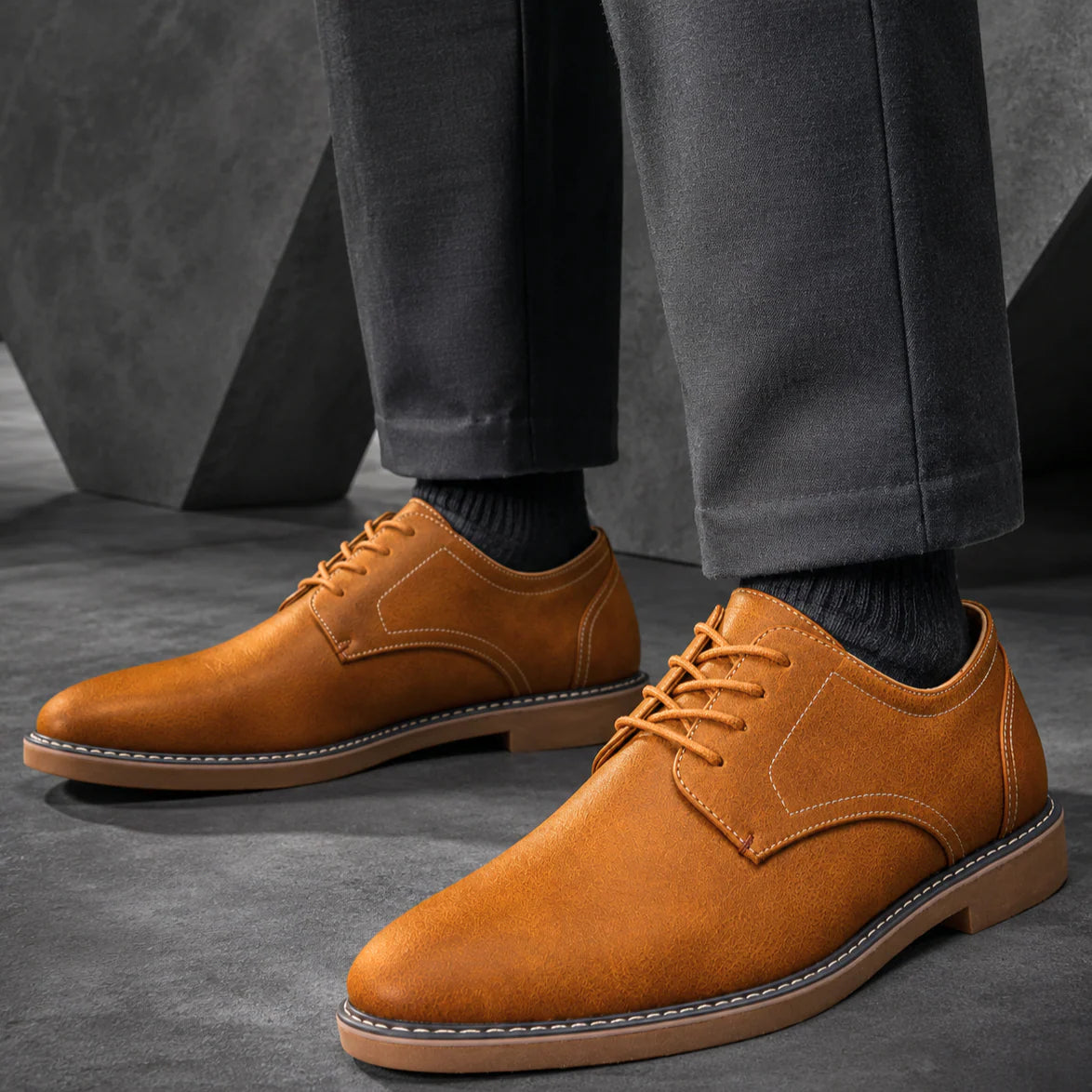 Lionel - Zapatos Derby Elegantes de Cuero Genuino