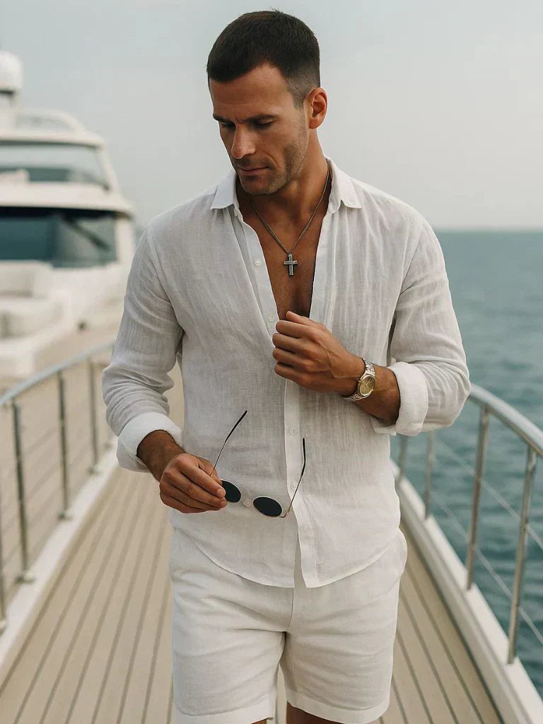 Malick - Camisa de Lino Superior Esencial