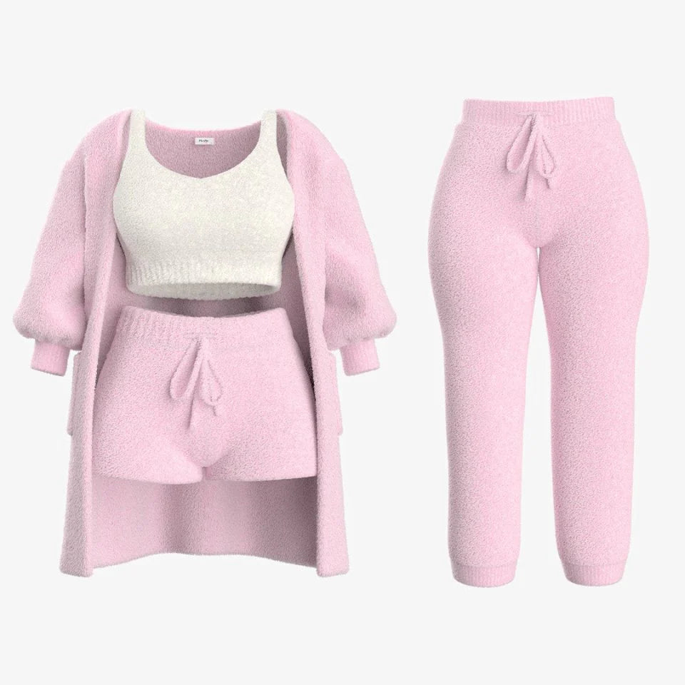 Katrina - Conjunto Acogedor de Punto 4pzs
