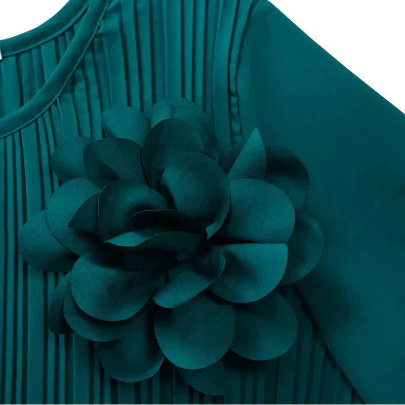 Nadeja - Robe Midi Plissée Elégante (ceinture offerte)