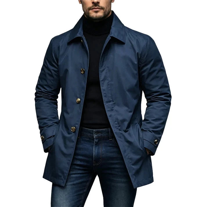 Emilio - Gabardina Impermeable Atemporal de Media Longitud