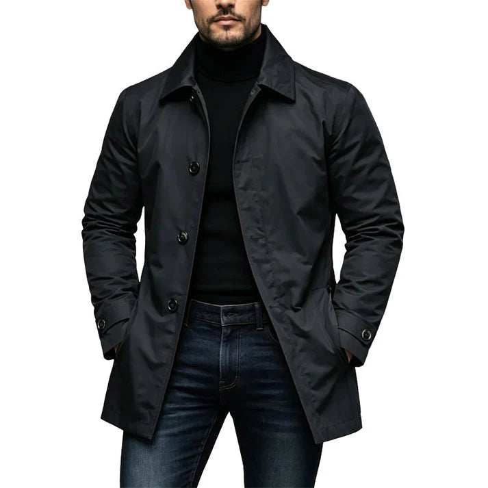 Emilio - Gabardina Impermeable Atemporal de Media Longitud
