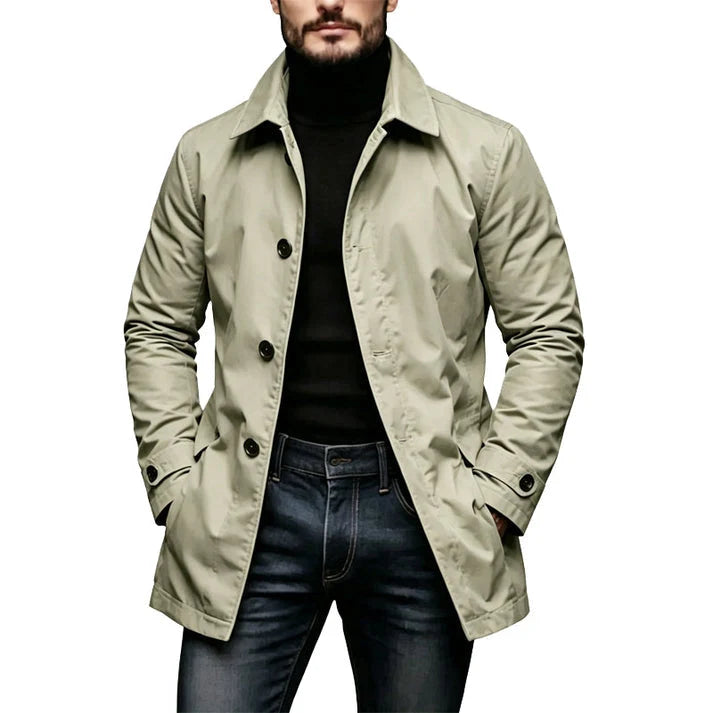 Emilio - Gabardina Impermeable Atemporal de Media Longitud