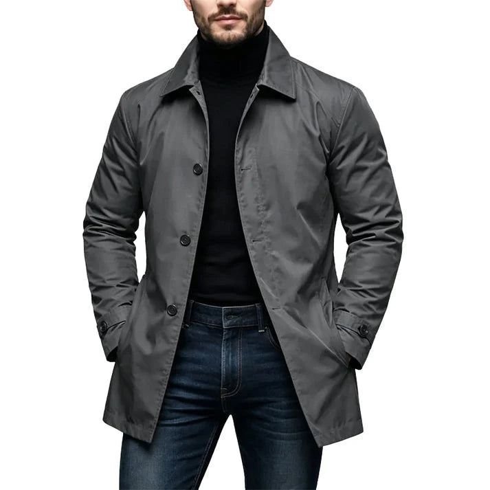 Emilio - Gabardina Impermeable Atemporal de Media Longitud