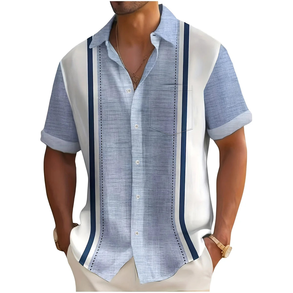 Tylian - Camisa Ligera de Verano con Estampado de Rayas