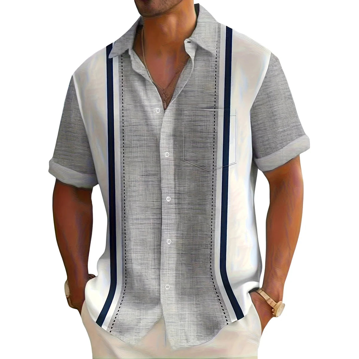 Tylian - Camisa Ligera de Verano con Estampado de Rayas