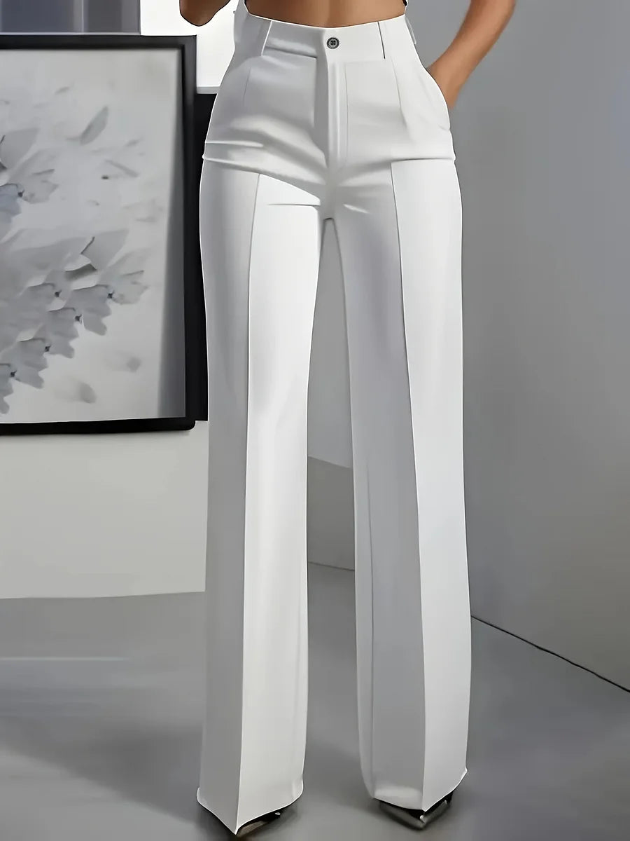 Esma - Élégant Pantalon Taille Haute Stretch Confort