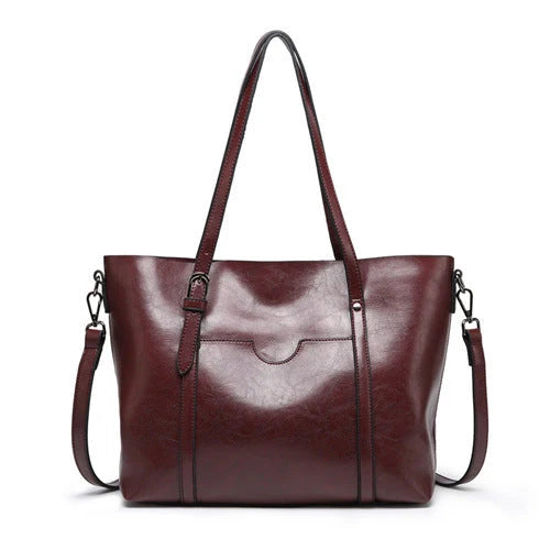 Laila - Bolso Tote Grande Vintage de Cuero