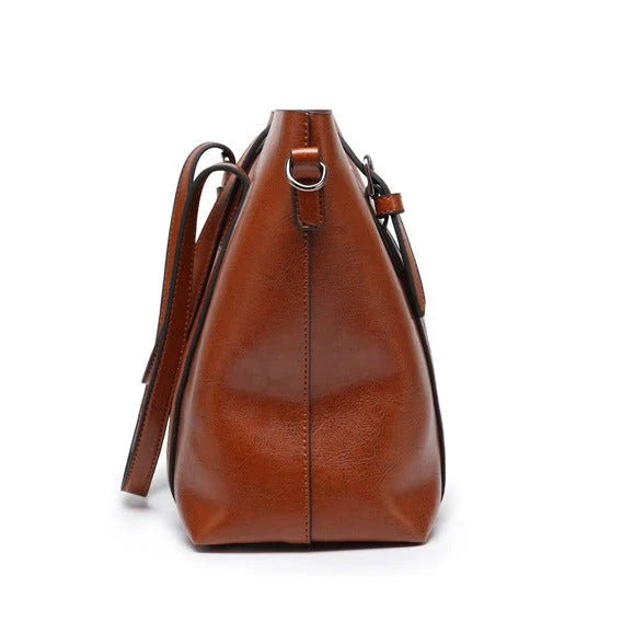 Laila - Bolso Tote Grande Vintage de Cuero