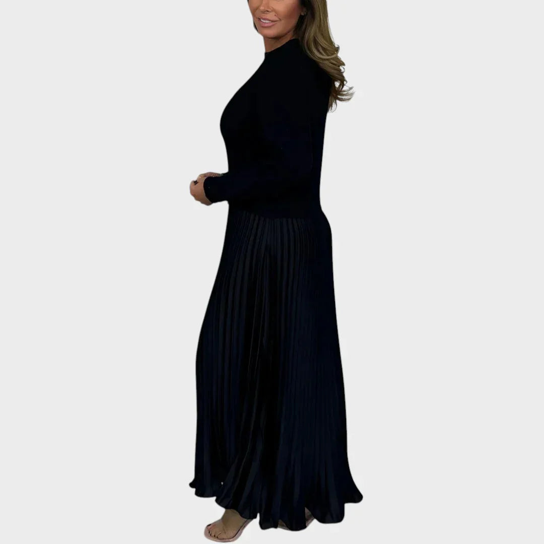 Jemma - Robe en Coton Effet 2pcs Pull et Jupe Plissée