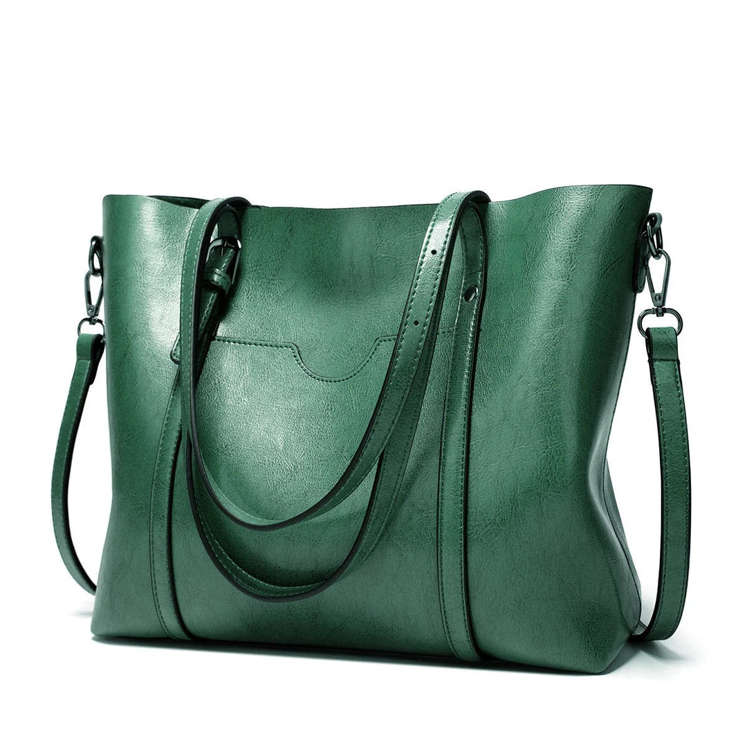 Laila - Bolso Tote Grande Vintage de Cuero