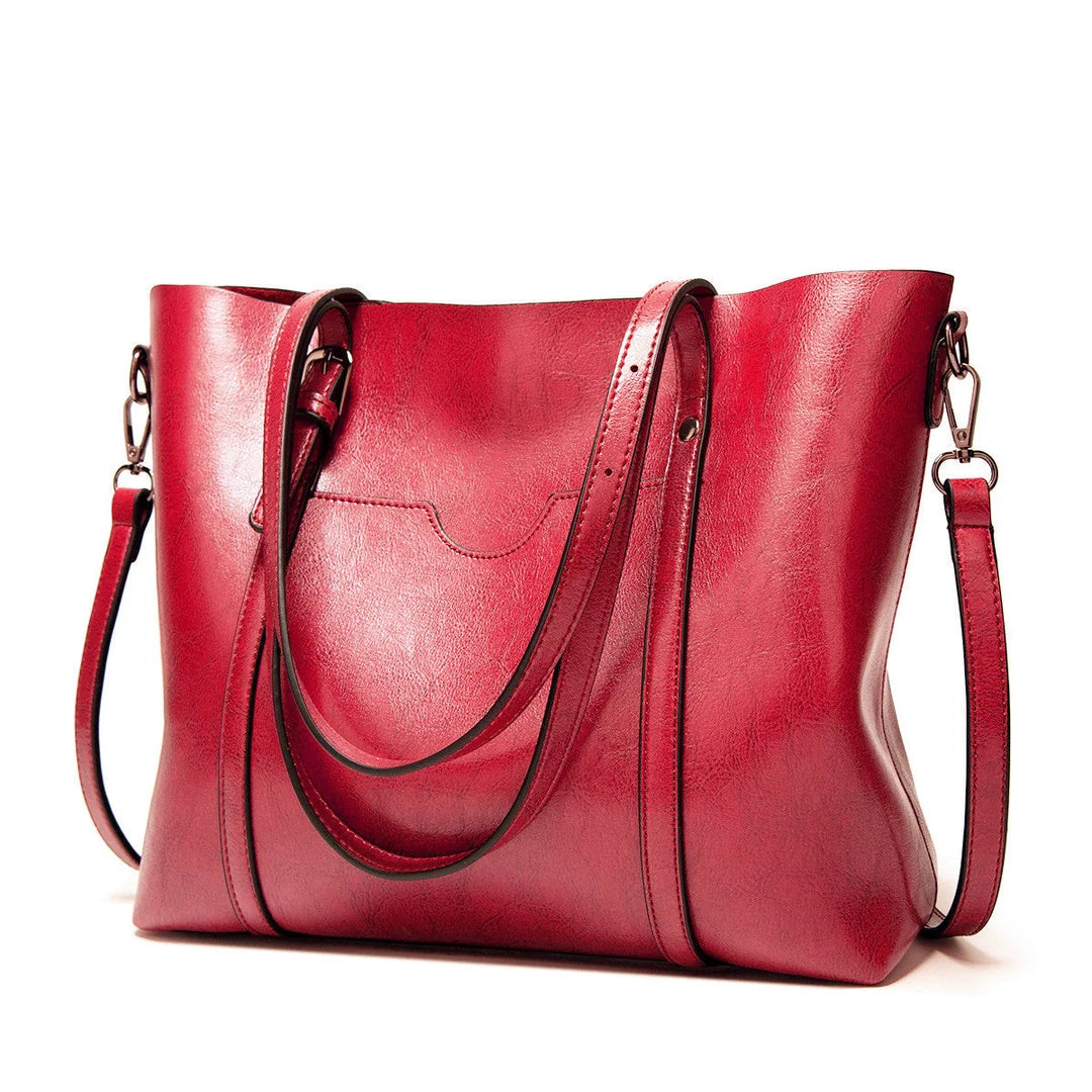 Laila - Bolso Tote Grande Vintage de Cuero
