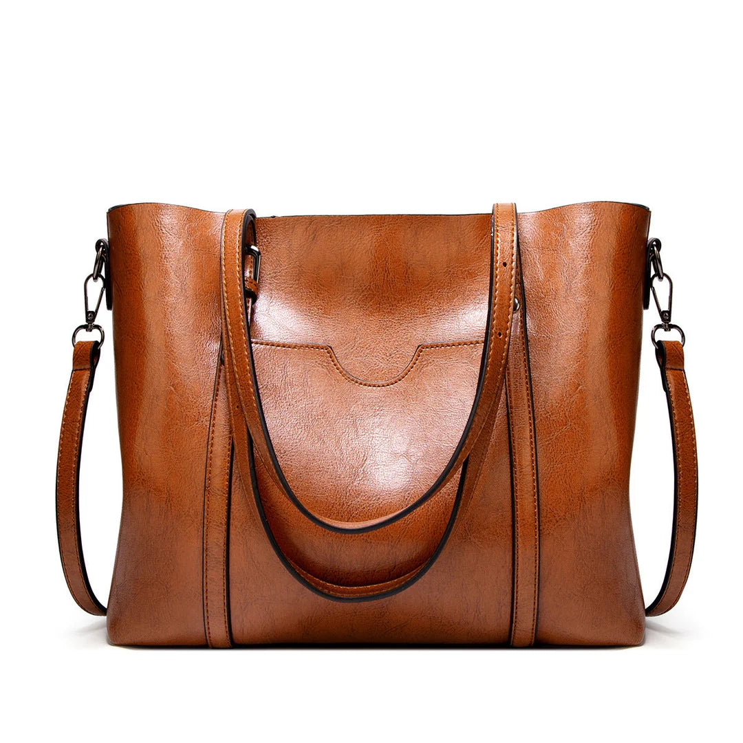 Laila - Bolso Tote Grande Vintage de Cuero