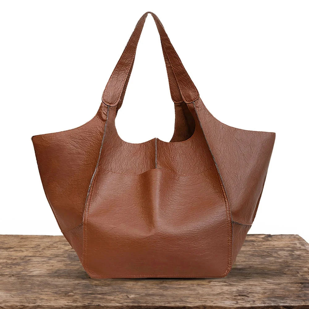Sinda - Bolso Tote Oversize Minimalista de Cuero