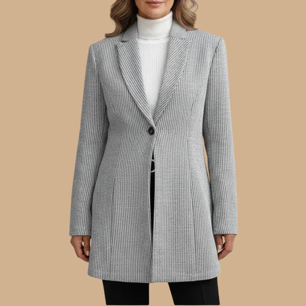 Vera - Élégante Veste Cintrée Grise