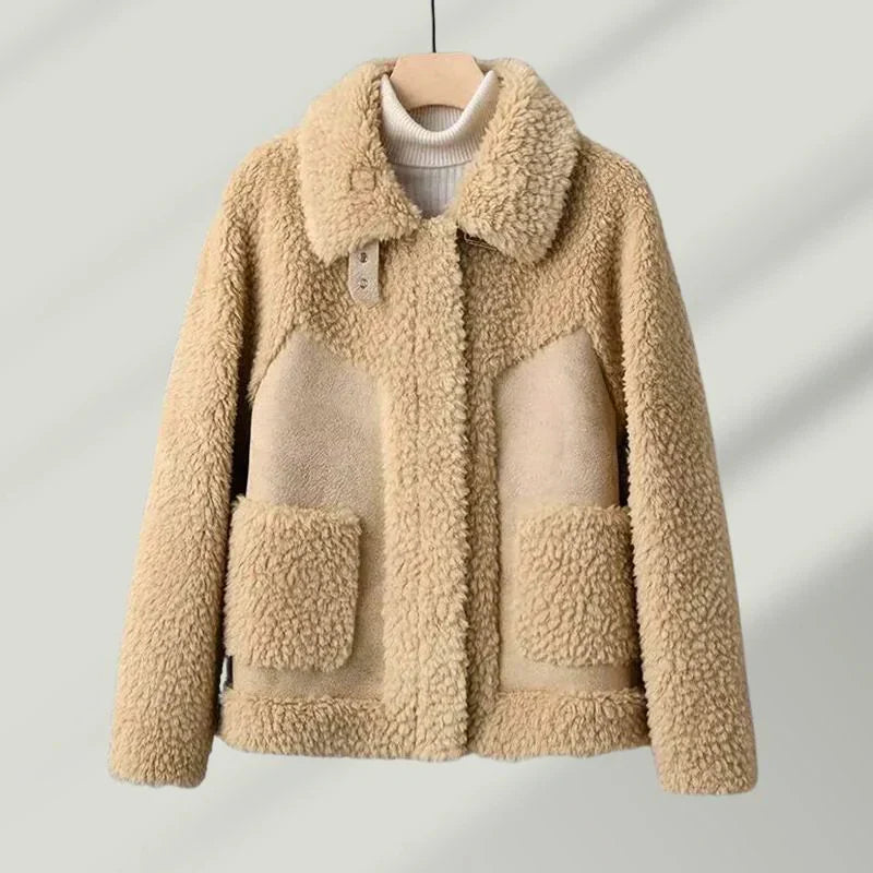 Inna - Veste Chaude en Laine Mélangée Sherpa
