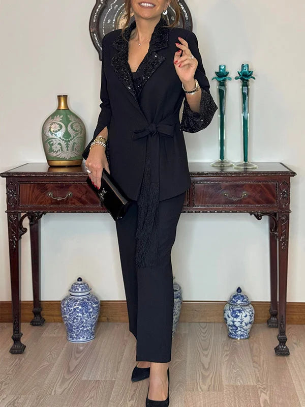 Daniela - Conjunto De Noche Femenino Chaqueta Y Pantalón