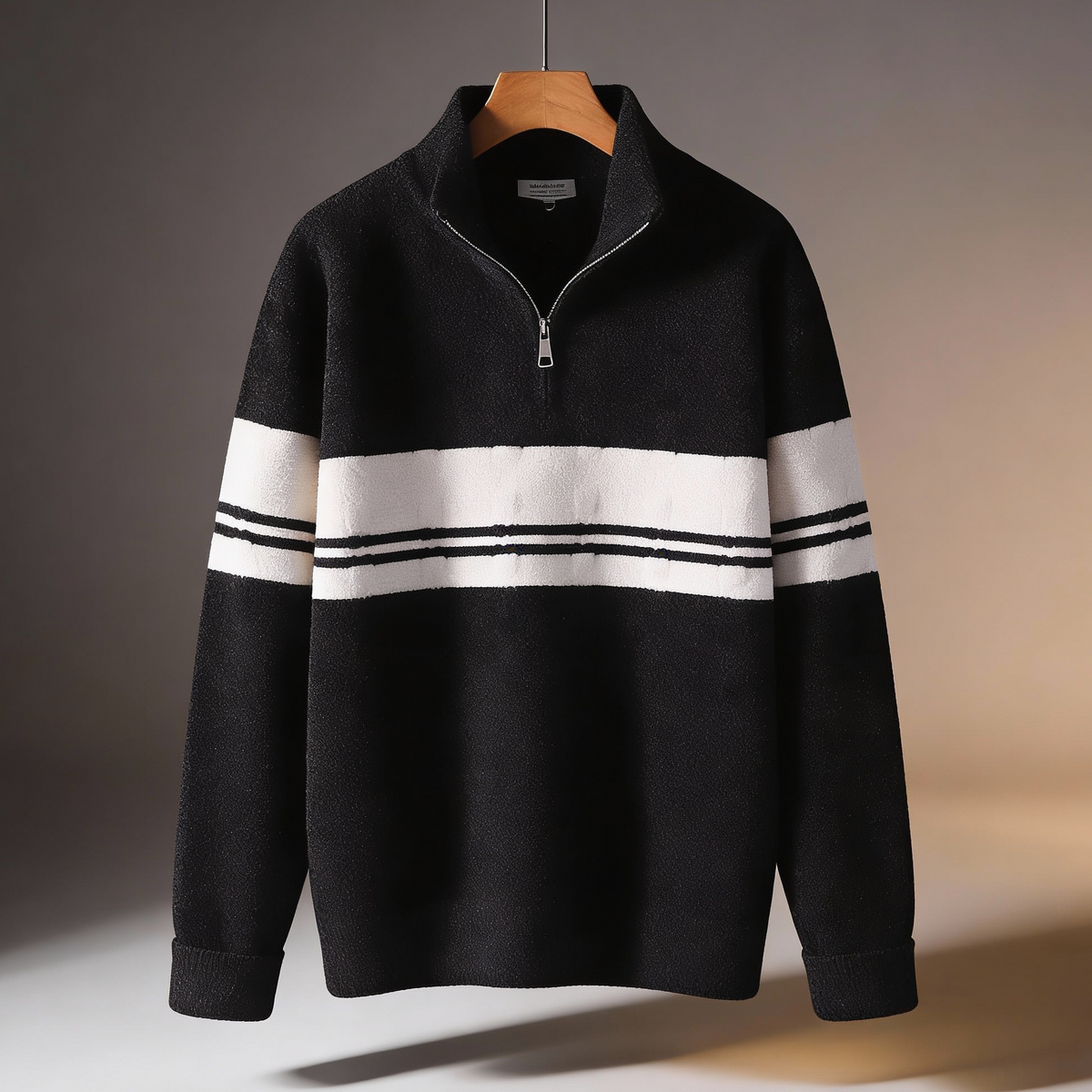 Achraf - Pull Camionneur en Maille Texturée