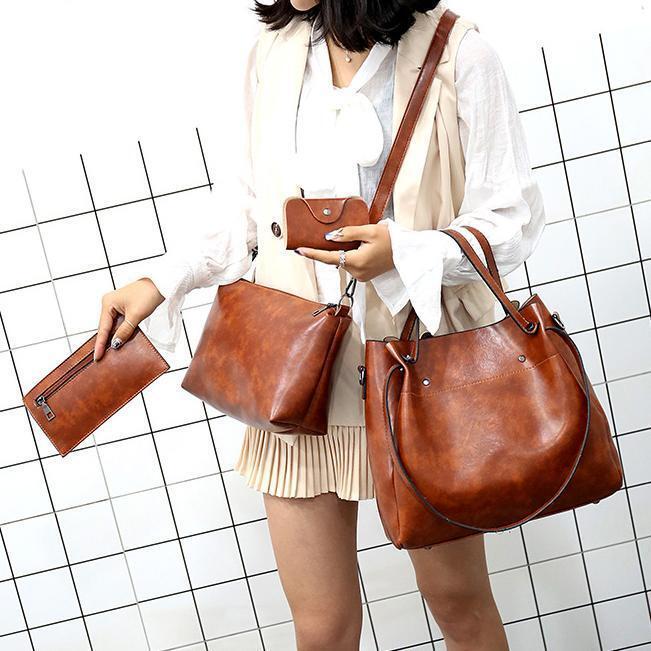 Gilda - Conjunto de Bolsos de Cuero 4pzs