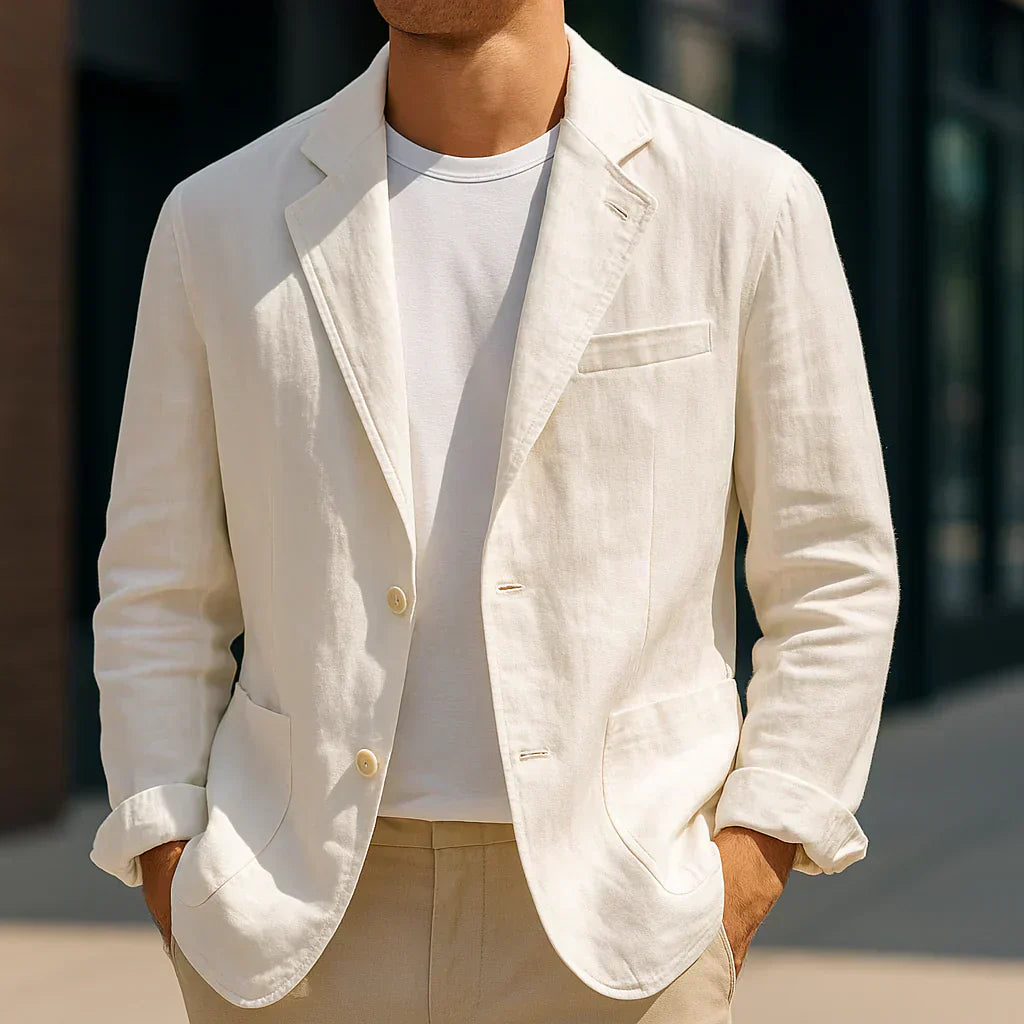Malone - Blazer Atemporal de Lino Natural y Ligero
