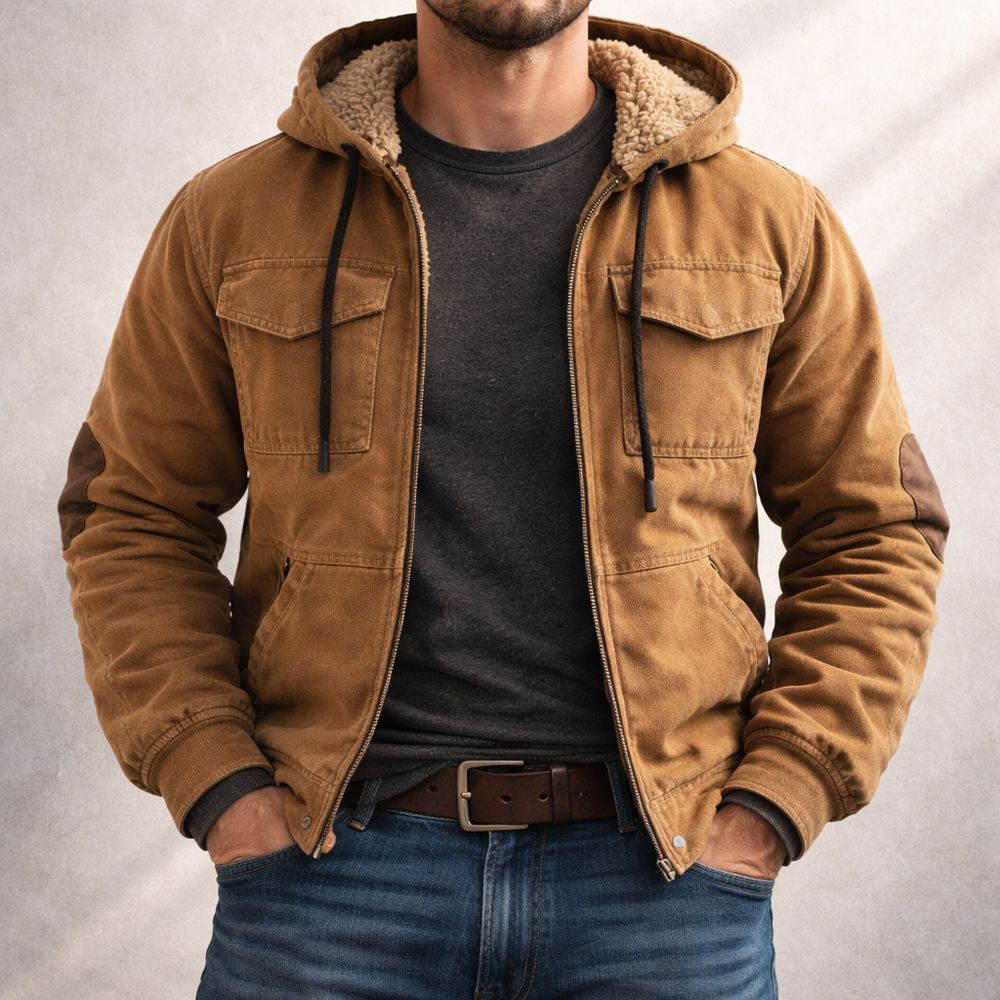 Gishto - Chaqueta de Felpa Estilo Cargo Confiable