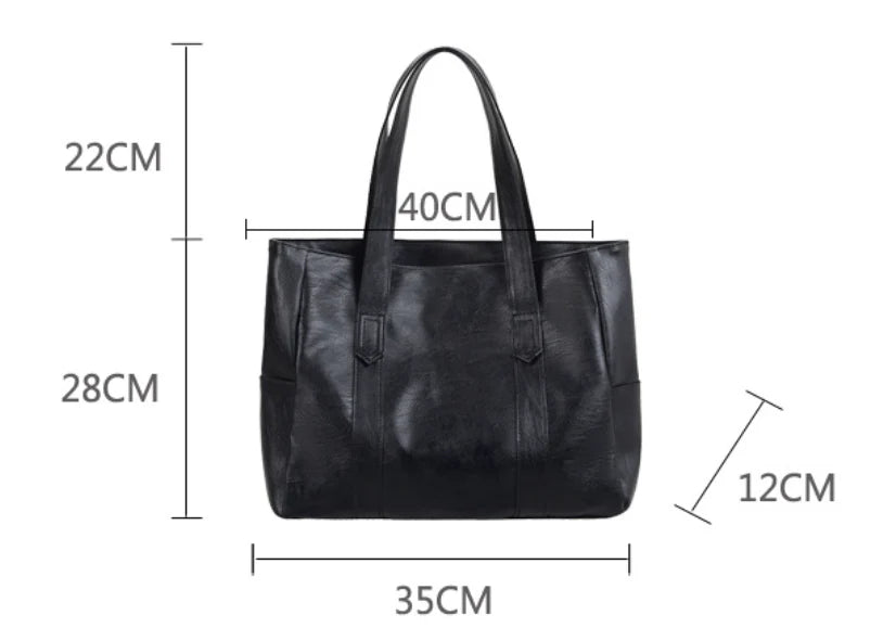 Hedna - Bolso Tote Lujoso Minimalista de Cuero