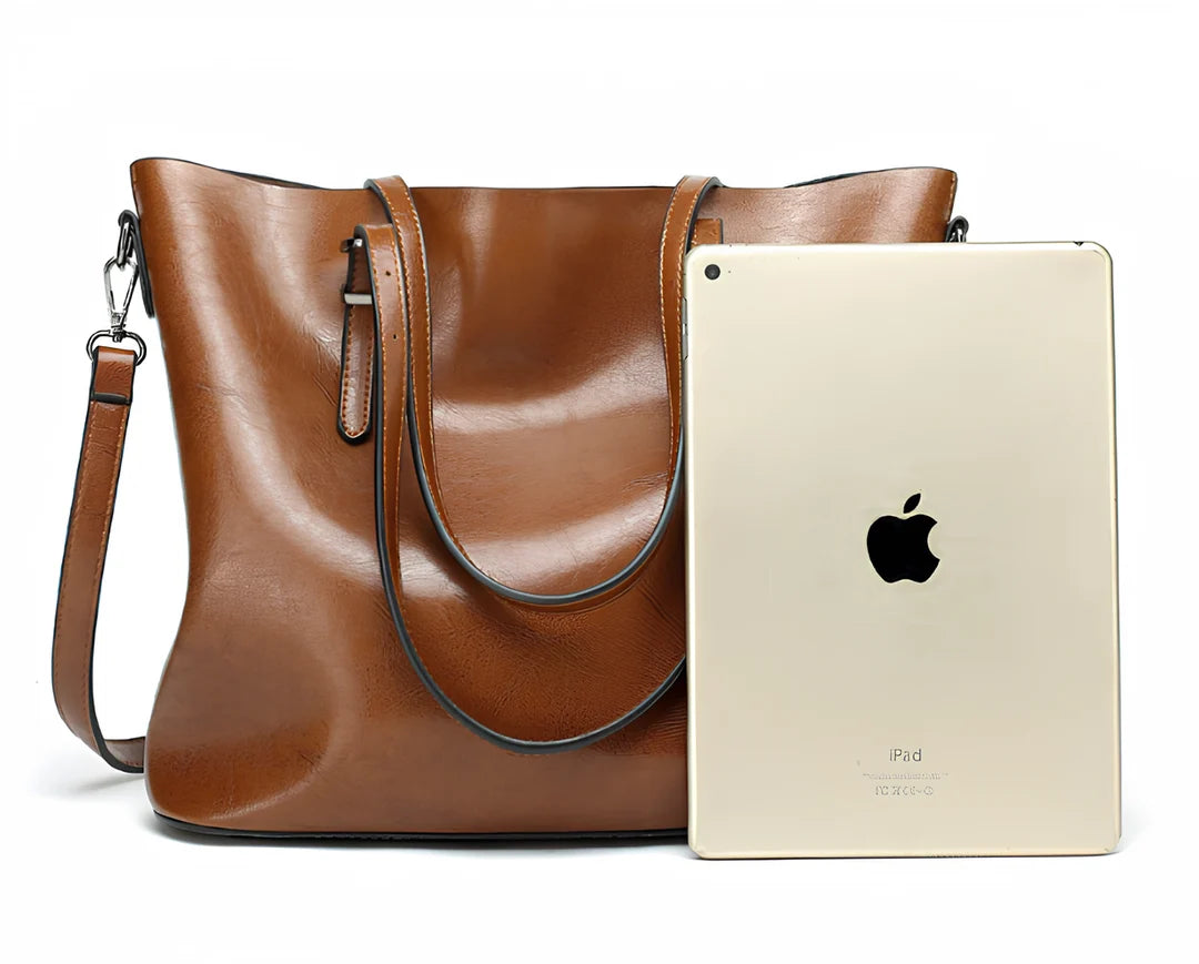 Erika - Bolso Shopper Vintage de Cuero Premium