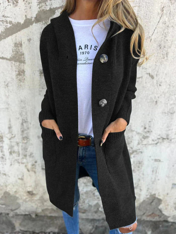 Djenna - Cardigan Long en Tricot Élégant