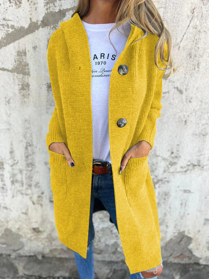 Djenna - Cardigan Long en Tricot Élégant